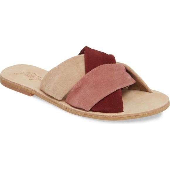 NEW Free People Rio Vista Slide Sandal Soft Leather‎ Intersect - Picture 1 of 6